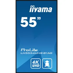 iiyama LH5554UHS-B1AG affichage de messages Panneau plat de signalisation numérique 138,7 cm (54.6") LCD Wifi 500 cd/m² 4K Ultra HD Noir Intégré dans le processeur Android 11 24/7