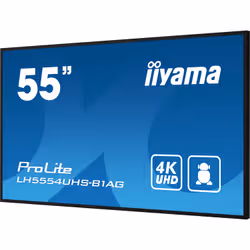 iiyama LH5554UHS-B1AG affichage de messages Panneau plat de signalisation numérique 138,7 cm (54.6") LCD Wifi 500 cd/m² 4K Ultra HD Noir Intégré dans le processeur Android 11 24/7 - Vue supplémentaire 5