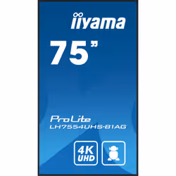 iiyama LH7554UHS-B1AG affichage de messages Écran plat de signalisation numérique 190,5 cm (75") LCD Wifi 500 cd/m² 4K Ultra HD Noir Intégré dans le processeur Android 11 24/7 - Vue supplémentaire 2