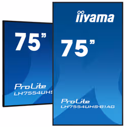 iiyama LH7554UHS-B1AG affichage de messages Écran plat de signalisation numérique 190,5 cm (75") LCD Wifi 500 cd/m² 4K Ultra HD Noir Intégré dans le processeur Android 11 24/7 - Vue supplémentaire 5