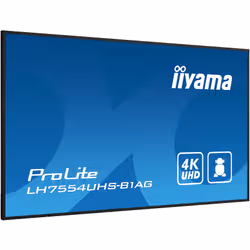 iiyama LH7554UHS-B1AG affichage de messages Écran plat de signalisation numérique 190,5 cm (75") LCD Wifi 500 cd/m² 4K Ultra HD Noir Intégré dans le processeur Android 11 24/7 - Vue supplémentaire 6