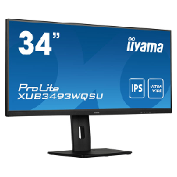 iiyama ProLite XUB3493WQSU-B5 écran plat de PC 86,4 cm (34") 3440 x 1440 pixels UltraWide Quad HD LED Noir