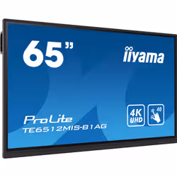 iiyama TE6512MIS-B1AG affichage de messages Écran plat interactif 165,1 cm (65") LCD Wifi 400 cd/m² 4K Ultra HD Noir Écran tactile Intégré dans le processeur Android 11 24/7 - Vue supplémentaire 2