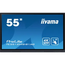 iiyama TE5512MIS-B1AG affichage de messages Écran plat de signalisation numérique 139,7 cm (55") LED Wifi 400 cd/m² 4K Ultra HD Noir Écran tactile Intégré dans le processeur Android 11 16/7