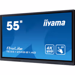 iiyama TE5512MIS-B1AG affichage de messages Écran plat de signalisation numérique 139,7 cm (55") LED Wifi 400 cd/m² 4K Ultra HD Noir Écran tactile Intégré dans le processeur Android 11 16/7 - Vue supplémentaire 2