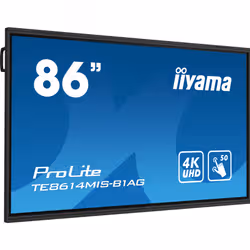 iiyama TE8614MIS-B1AG affichage de messages Écran plat interactif 2,17 m (85.6") LCD Wifi 435 cd/m² 4K Ultra HD Noir Écran tactile Intégré dans le processeur Android 24/7 - Vue supplémentaire 2