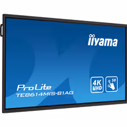 iiyama TE8614MIS-B1AG affichage de messages Écran plat interactif 2,17 m (85.6") LCD Wifi 435 cd/m² 4K Ultra HD Noir Écran tactile Intégré dans le processeur Android 24/7 - Vue supplémentaire 3