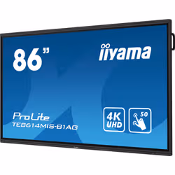 iiyama TE8614MIS-B1AG affichage de messages Écran plat interactif 2,17 m (85.6") LCD Wifi 435 cd/m² 4K Ultra HD Noir Écran tactile Intégré dans le processeur Android 24/7 - Vue supplémentaire 4