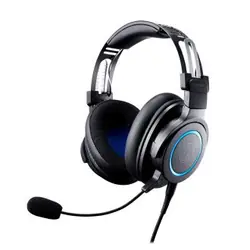 Audio-Technica ATH-G1 casque Avec fil Arceau Gaming Noir, Bleu