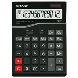 Sharp CH-612 calculatrice Bureau Calculatrice basique Noir