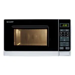 Sharp Home Appliances R-242INW micro-onde Argent Micro-onde simple Comptoir 20 L 800 W