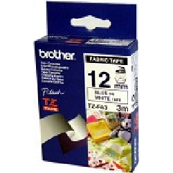Brother Fabric Labelling Tape - 12mm, Blue/White ruban d'étiquette TZ