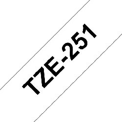 Brother TZe-251 ruban d'étiquette Noir sur blanc