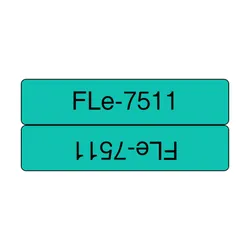 Brother FLE-7511 ruban d'étiquette Noir sur vert