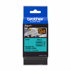 Brother FLE-7511 ruban d'étiquette Noir sur vert - Vue supplémentaire 3