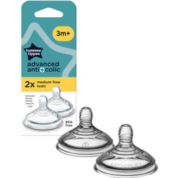 Tommee Tippee Closer To Nature Advanced Anti-colic Teat Medium Flow 3m+ 2 pcs