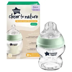 Tommee Tippee Closer to Nature Anti-Colique Biberon en Verre 150 ml 0 Mois et +
