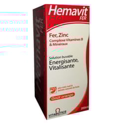 Vitabiotics – Hemavit Fer Complexes Vitamines B Et Minéraux Liquide – 200ml
