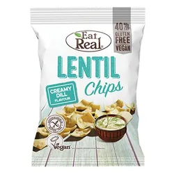 Eat Real Lentil Chips 40 g Chips de lentilles Creamy dill