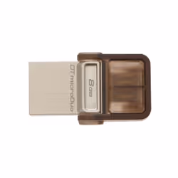Kingston Technology DataTraveler microDuo OTG 8GB lecteur USB flash 8 Go USB Type-A 2.0 Marron - Vue supplémentaire 3