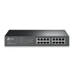 TP-Link TL-SG1016PE commutateur réseau Géré L2 Gigabit Ethernet (10/100/1000) Connexion Ethernet, supportant l'alimentation via ce port (PoE) Noir