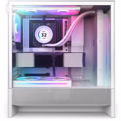 NZXT H5 Flow RGB Midi Tower Blanc - Vue supplémentaire 2