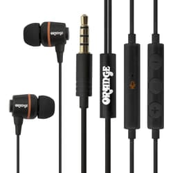 Orange EARBUDS écouteur/casque Écouteurs Avec fil Ecouteurs Musique Noir