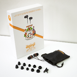 Orange EARBUDS écouteur/casque Écouteurs Avec fil Ecouteurs Musique Noir