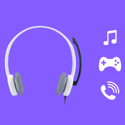 Logitech H150 Stereo Headset Casque Avec fil Arceau Bureau/Centre d'appels Blanc - Vue supplémentaire 5