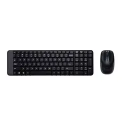 Logitech Wireless Combo MK220 clavier Souris incluse Bureau RF sans fil Arabe Noir