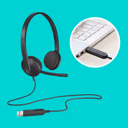 Logitech H340 USB Computer Headset Avec audio numérique - Vue supplémentaire 17