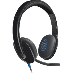 Logitech H540 USB Computer Headset Avec un son haute définition et des commandes sur l'oreillette (981-000480)