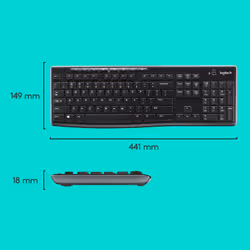 Logitech Wireless Combo MK270 clavier Souris incluse RF sans fil QWERTY US International Noir, Argent - Vue supplémentaire 5