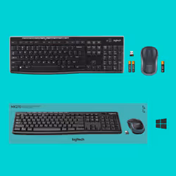 Logitech Wireless Combo MK270 clavier Souris incluse RF sans fil QWERTY US International Noir, Argent - Vue supplémentaire 7