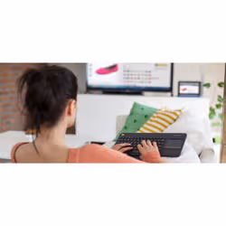 Logitech K400 Plus Tv clavier RF sans fil QWERTZ Allemand Noir - Vue supplémentaire 2