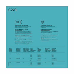 Logitech HD C270 webcam 3 MP 1280 x 720 pixels USB 2.0 Noir - Vue supplémentaire 12