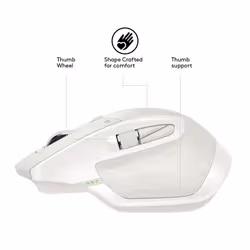 Logitech MX Master 2S Wireless Mouse souris Droitier RF sans fil + Bluetooth Laser 4000 DPI - Vue supplémentaire 3