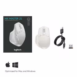Logitech MX Master 2S Wireless Mouse souris Droitier RF sans fil + Bluetooth Laser 4000 DPI - Vue supplémentaire 4