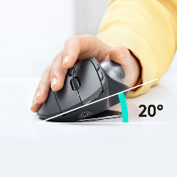 Logitech MX Ergo souris Droitier RF Sans fil + Bluetooth Trackball 440 DPI (910-005179)