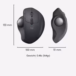Logitech MX Ergo souris Droitier RF Sans fil + Bluetooth Trackball 440 DPI (910-005179) - Vue supplémentaire 7