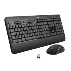 Logitech 920-008685 clavier Souris incluse Universel RF sans fil QWERTY US International Noir, Blanc