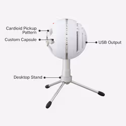 Blue Microphones Snowball iCE Blanc Microphone de table - Vue supplémentaire 6