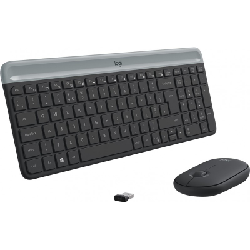Logitech Slim Wireless Keyboard and Mouse Combo MK470 clavier USB AZERTY Français Graphite