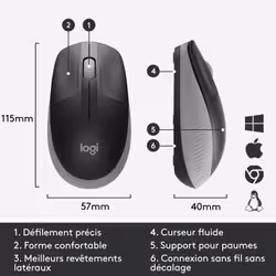 Logitech M190 Full-Size Wireless Mouse - Vue supplémentaire 11