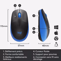 Logitech M190 Full-Size Wireless Mouse - Vue supplémentaire 11