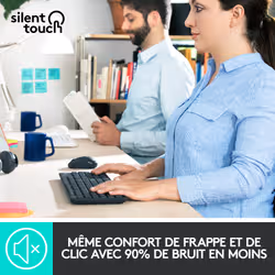 Logitech MK295 Silent Wireless Combo clavier Souris incluse USB QWERTY US International Graphite - Vue supplémentaire 8