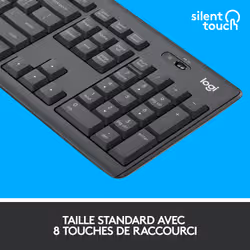 Logitech MK295 Silent Wireless Combo clavier Souris incluse USB QWERTY US International Graphite - Vue supplémentaire 9