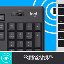 Logitech MK295 Silent Wireless Combo clavier Souris incluse USB QWERTY US International Graphite - Vue supplémentaire 10