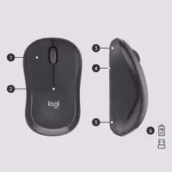 Logitech MK295 Silent Wireless Combo clavier Souris incluse USB QWERTY US International Graphite - Vue supplémentaire 5