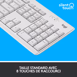 Logitech MK295 Silent Wireless Combo clavier USB AZERTY Français Blanc - Vue supplémentaire 8